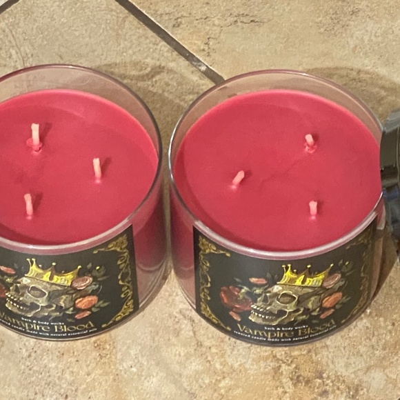 Bath & Body Works Vampire Blood 3 Wick Candles, Foam Soap & 1 Room Spray - Picture 2 of 6